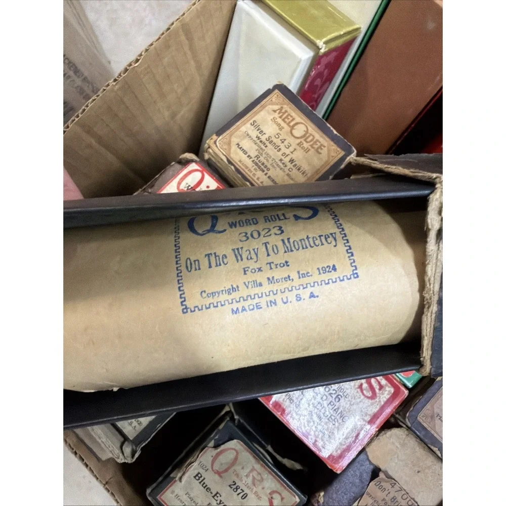 Player Word Song Piano Rolls Music Piano Scrolls (Lot of 22) QRS Melodee